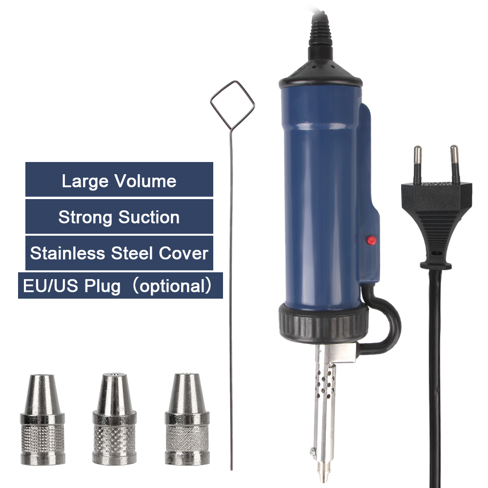 Desoldering Pump Electric Vacuum Station - فراغ مصاصة القصدير مع 3 فوهة