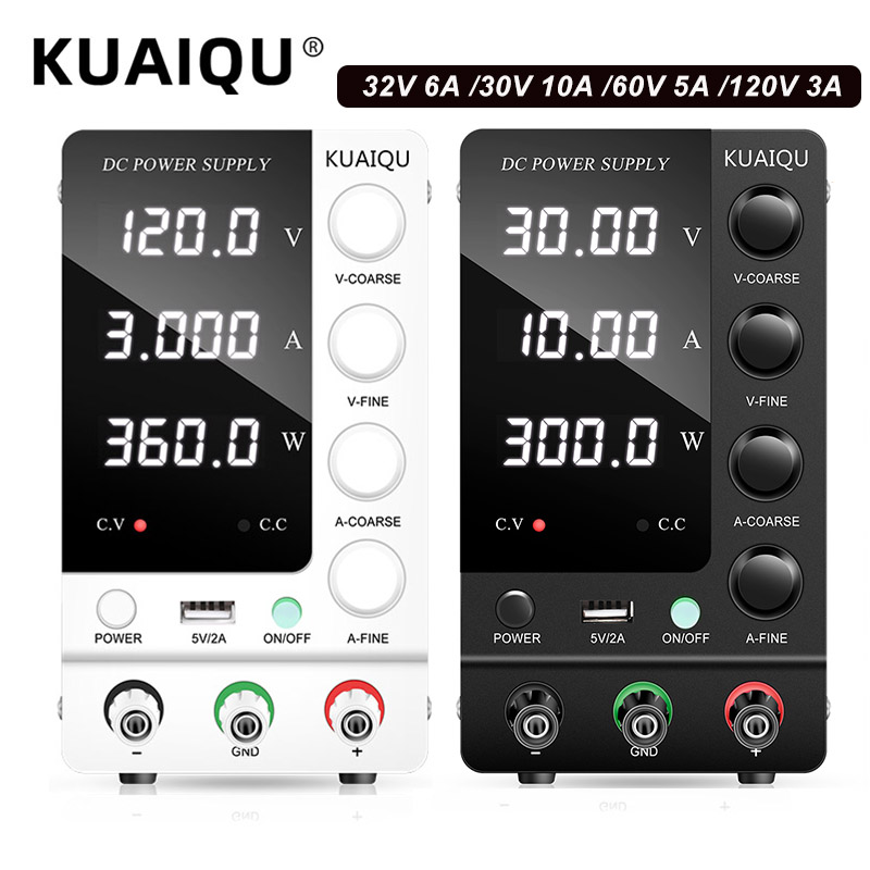 High Precision Dc Power Supply 30V 10A - مصدر طاقة مختبري KUAIQU بتيار مستمر