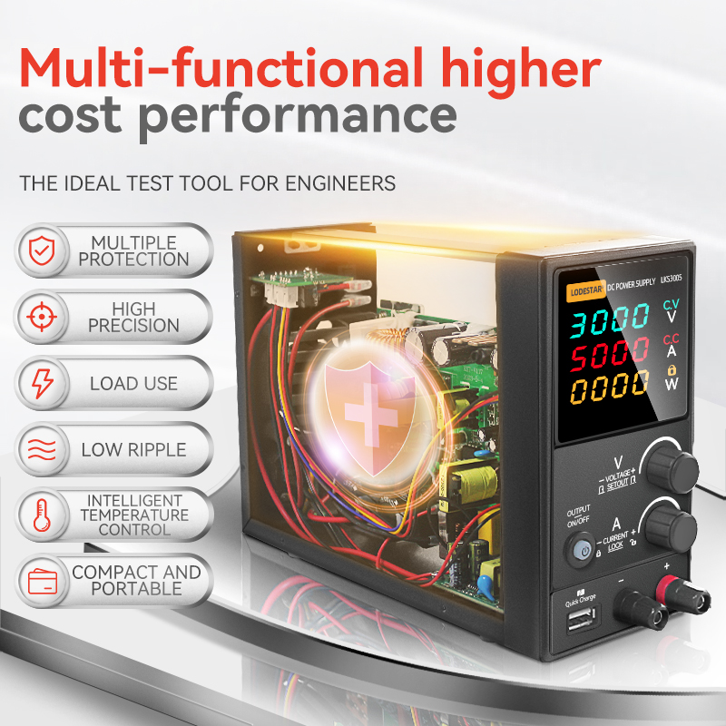 مزود طاقة منظم تيار مستمر LODE - مراجعة High Precision Dc Power Supply 30V 10A وسعره
