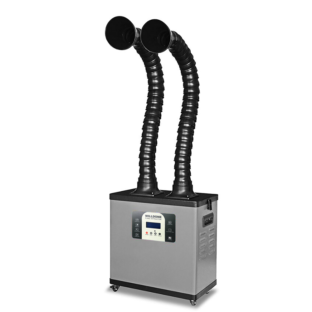 C200Y المحمولة عالية الطاقة ال - مراجعة Fume Extractor Soldering Dual Arm وسعره