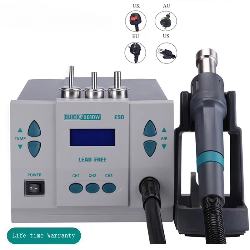 محطة لحام بالهواء الساخن QUICK - مراجعة Hot Air Rework Station 861Dw وسعره