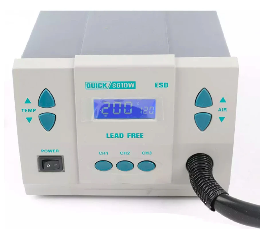 جهاز نفخ حراري أصلي 100% سريع  - مراجعة Hot Air Rework Station 861Dw وسعره