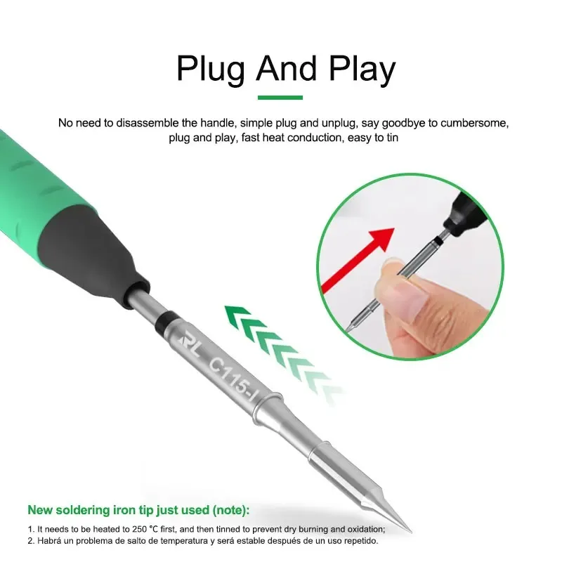 RELIFE C115-K/I/IS مقبض T115 ع - مراجعة C115 Nano Soldering Iron Station وسعره