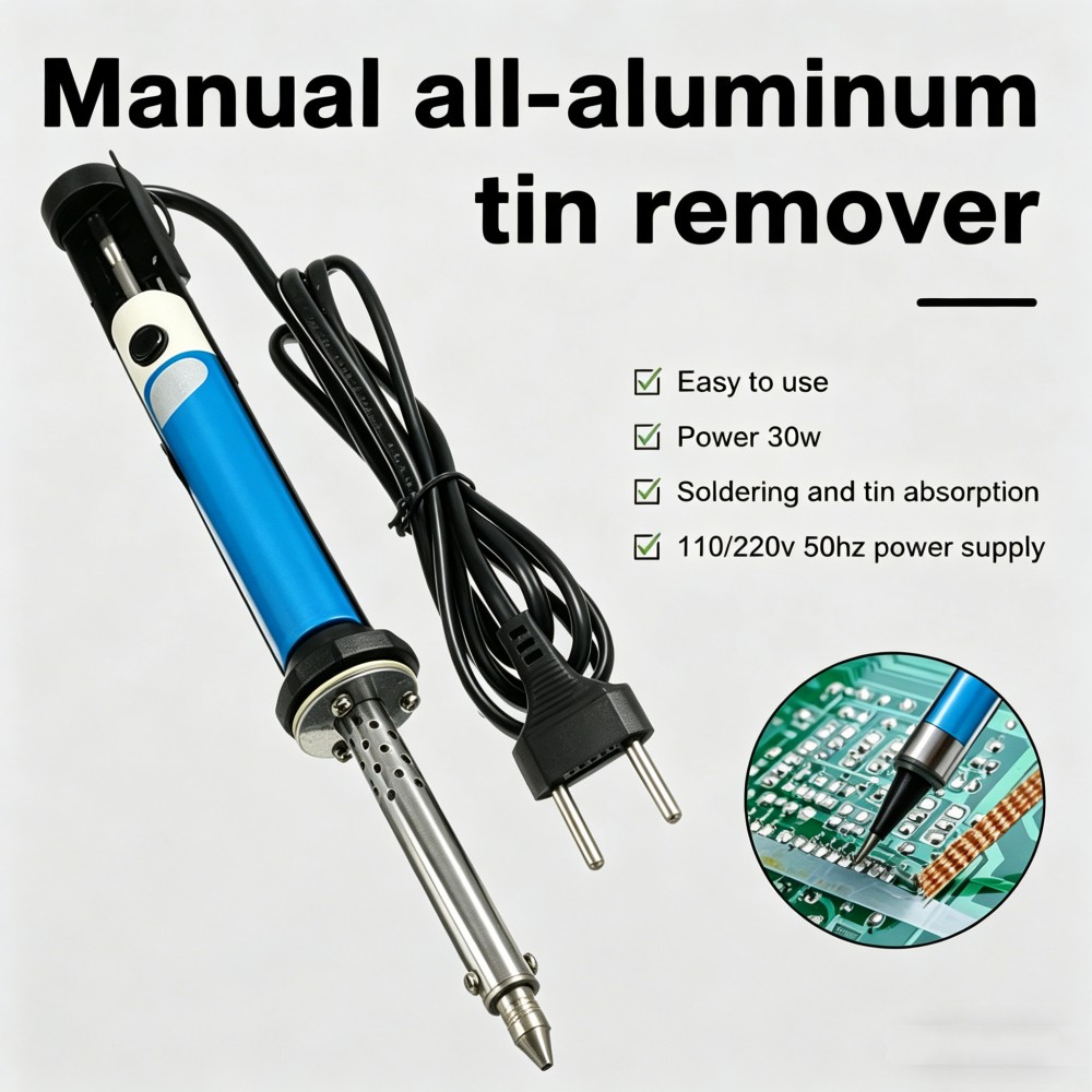 قلم إزالة اللحام الكهربائي بقو - مراجعة Desoldering Pump Electric Vacuum Station وسعره